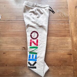 Kenzo logo kids beige sweatpants size 14